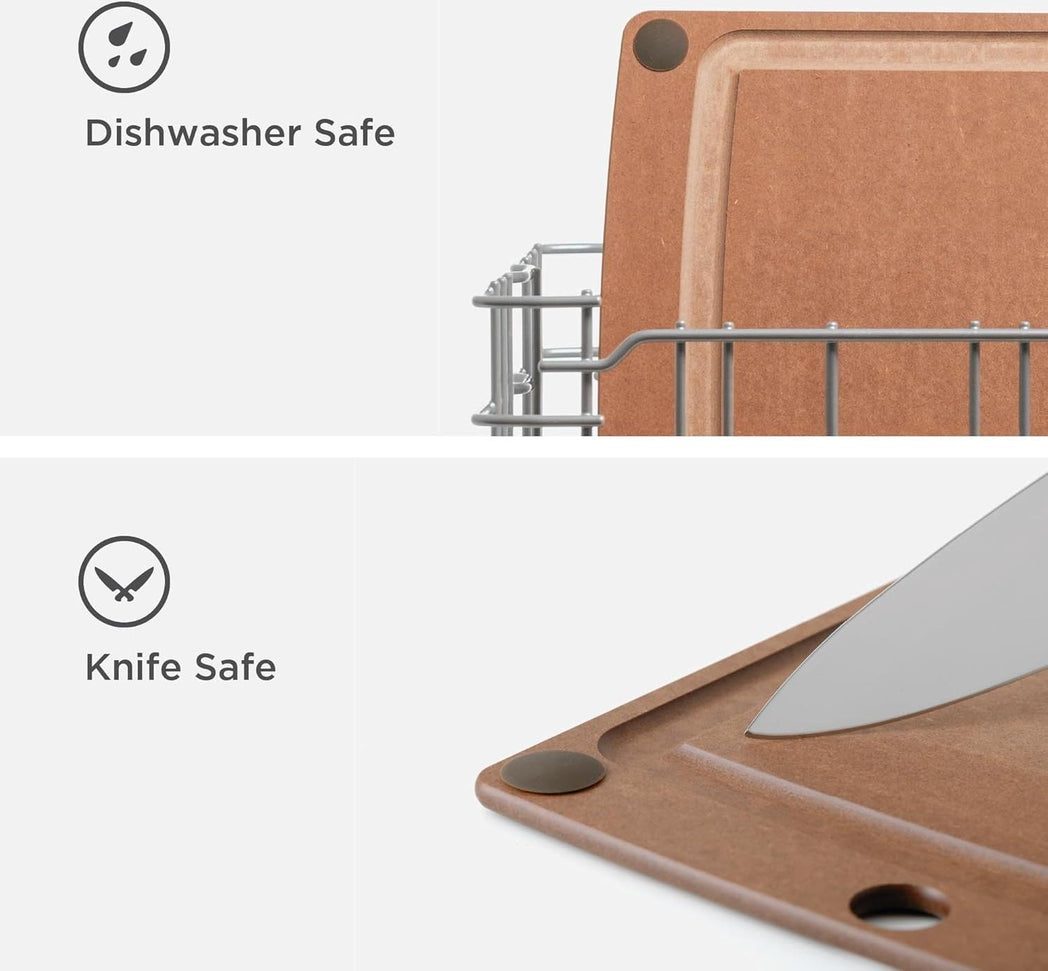 Epicurean - 14.5" × 11.25" All-in-One Series Cutting Board, Nutmeg/Brown with 1/4" Profile - 505-151103002