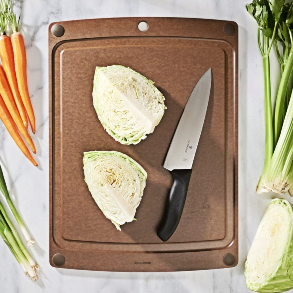 Epicurean - 14.5" × 11.25" All-in-One Series Cutting Board, Nutmeg/Brown with 1/4" Profile - 505-151103002