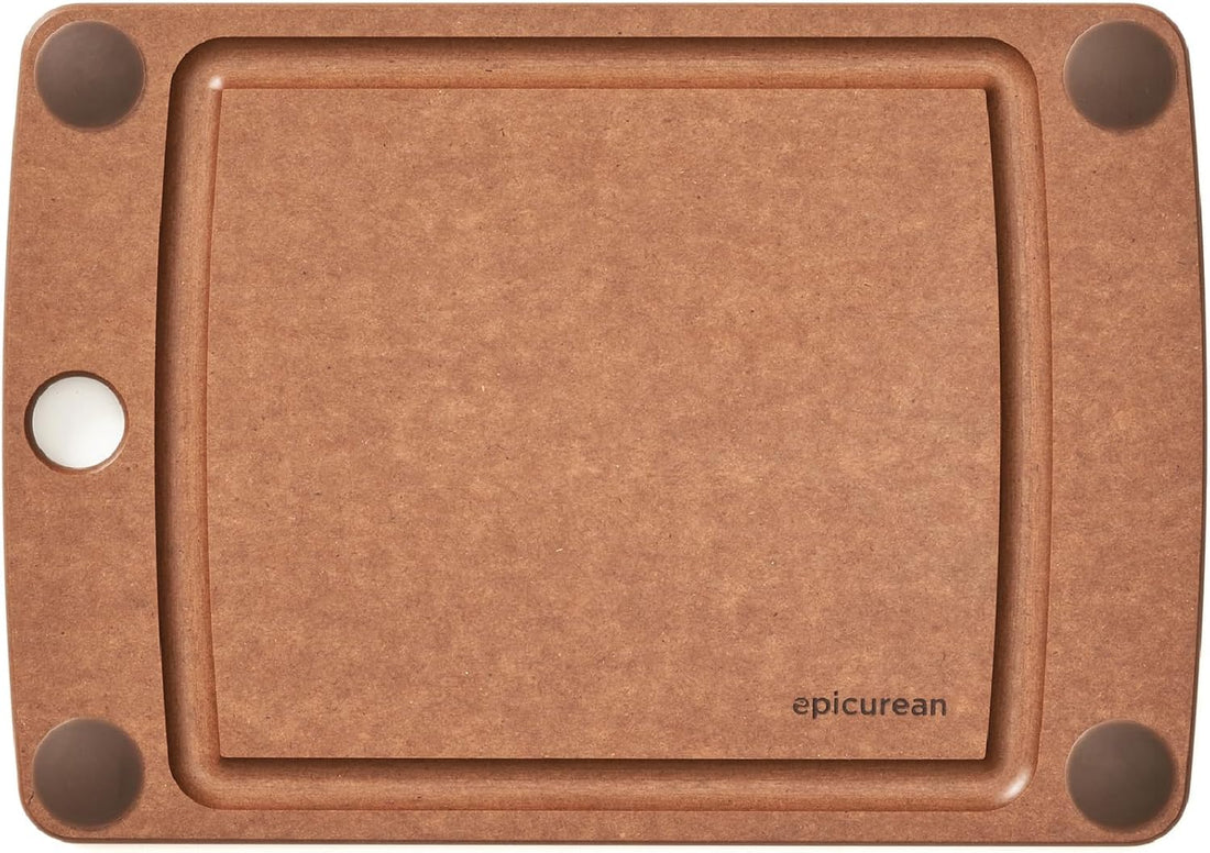 Epicurean - 14.5" × 11.25" All-in-One Series Cutting Board, Nutmeg/Brown with 1/4" Profile - 505-151103002