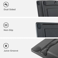 Epicurean - 14.5" × 11.25" All-in-One Series Cutting Board, Slate/Black with 1/4" Profile - 505-151102003