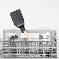 Epicurean - 15" Gourmet Series Utensils, Large Turner, Natural + Black with 1/4" Profile - 016-302010320