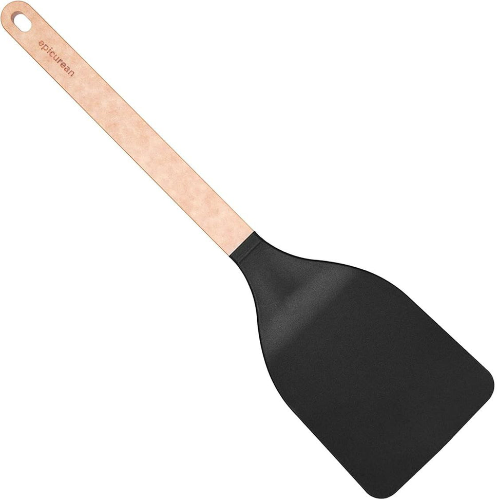 Epicurean - 15" Gourmet Series Utensils, Large Turner, Natural + Black with 1/4" Profile - 016-302010320