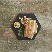 Epicurean - 13" × 11.25" Display Hexagons, Slate with 1/4" Profile Serving and Cutting Board - 020-1311HEX02