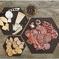 Epicurean - 13" × 11.25" Display Hexagons, Slate with 1/4" Profile Serving and Cutting Board - 020-1311HEX02