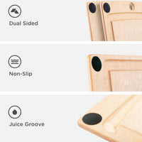 Epicurean - 17.5" × 13" All-in-One Series Cutting Board, Natural/Black with 1/4" Profile - 505-181301003