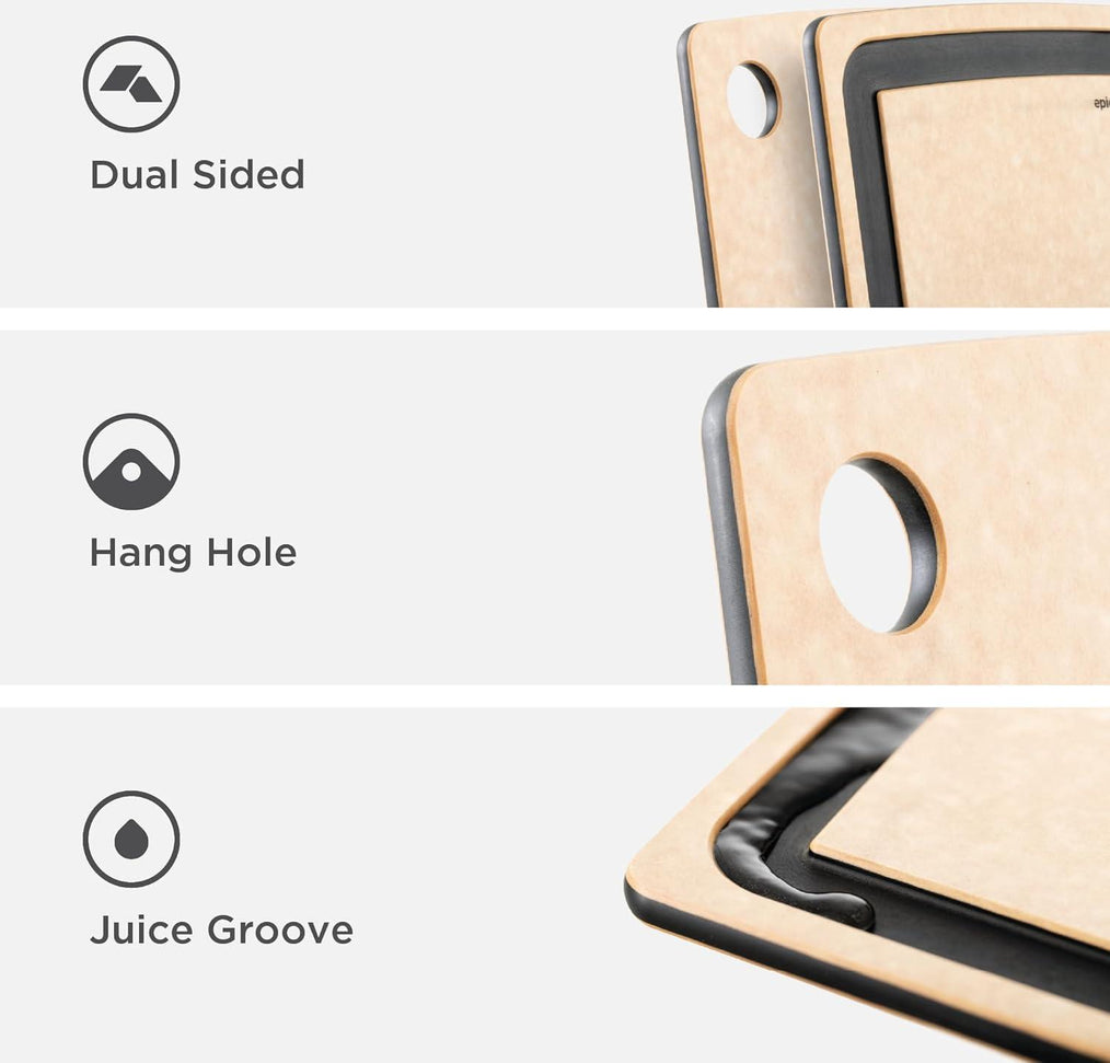 Epicurean - 17.5" × 13" Gourmet Series Cutting Board, Natural/Slate with 3/8" Profile - 003-18130102