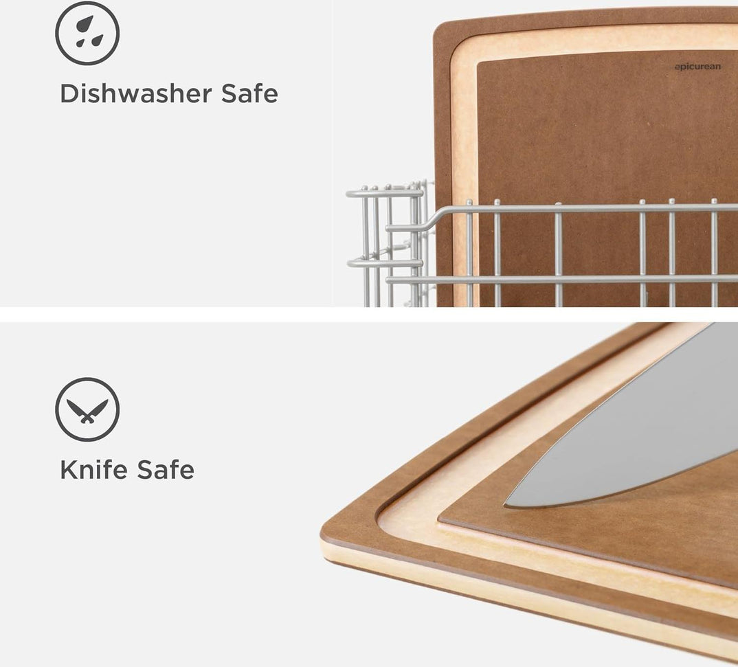 Epicurean - 17.5" × 13" Gourmet Series Cutting Board, Nutmeg/Natural with 3/8" Profile - 003-18130301