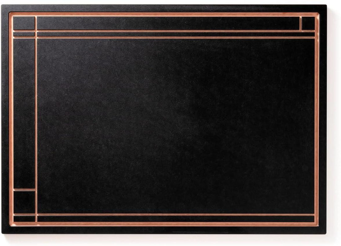 Epicurean - 19.5" × 13.75" Frank Lloyd Wright® Cut & Serve Boards Cutting Board, Slate/Natural with 1/4" Profile - 555-20140201FLW
