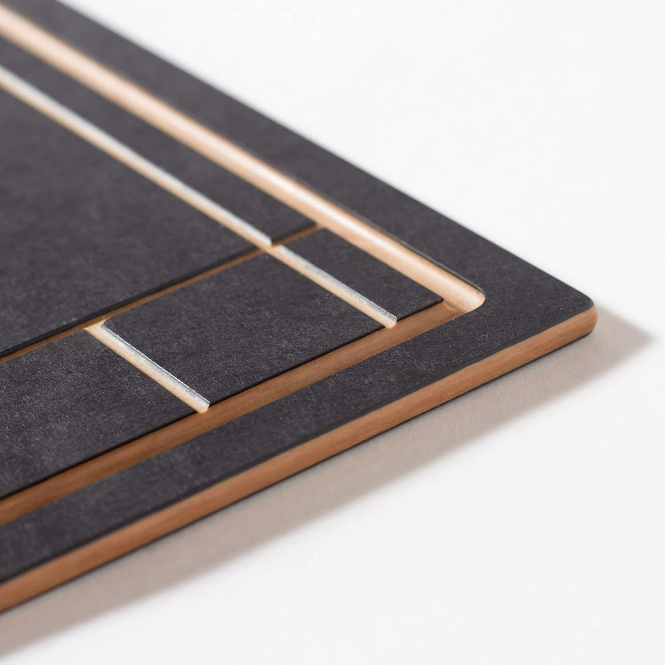 Epicurean - 19.5" × 13.75" Frank Lloyd Wright® Cut & Serve Boards Cutting Board, Slate/Natural with 1/4" Profile - 555-20140201FLW