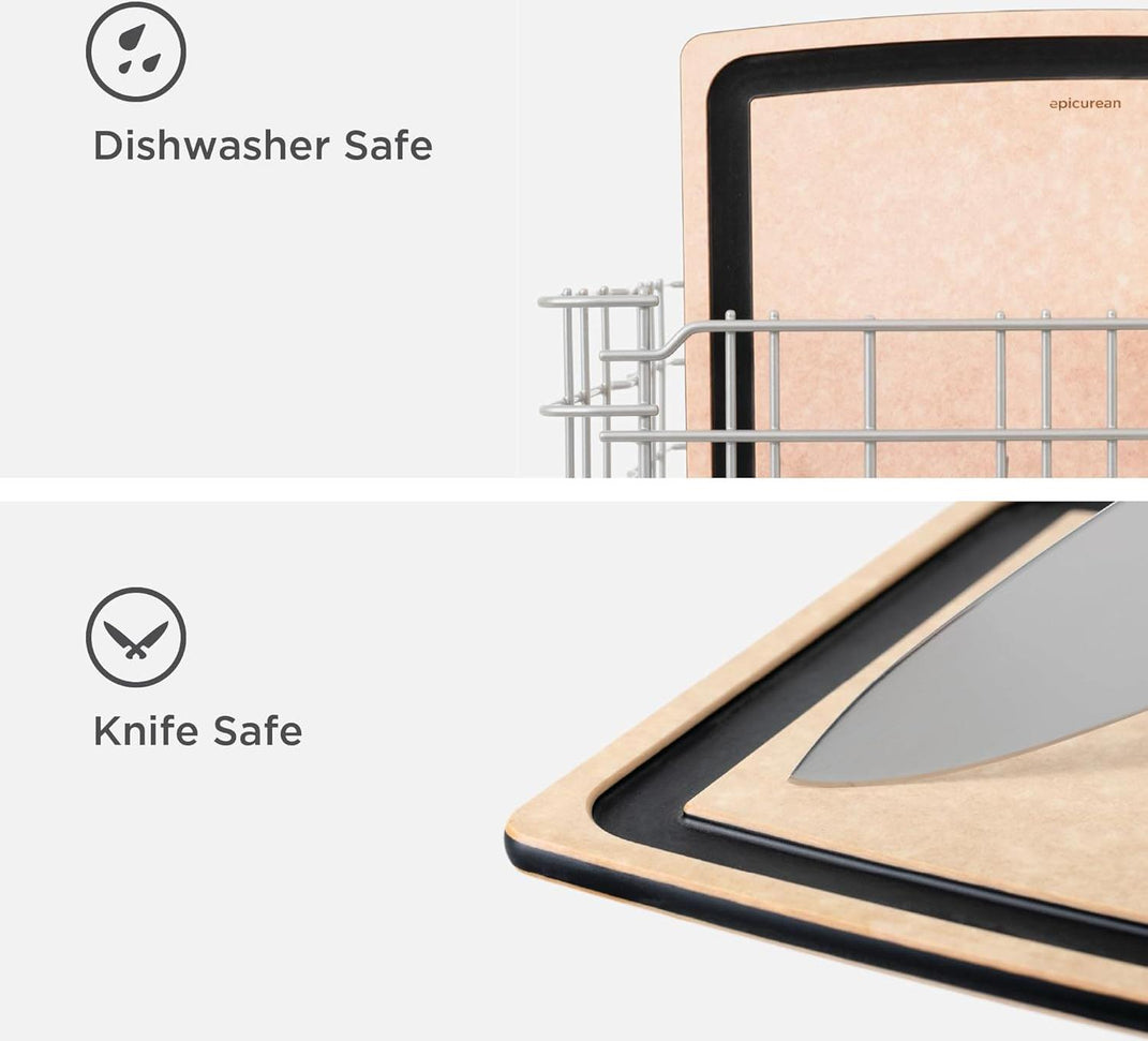 Epicurean - 19.5" × 15" Gourmet Series Cutting Board, Natural/Slate with 3/8" Profile - 003-20150102