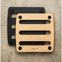 Epicurean - 7" × 7" Trivets, Natural/Black with 3/16" Profile - 010-07070103