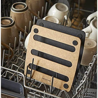 Epicurean - 7" × 7" Trivets, Natural/Black with 3/16" Profile - 010-07070103