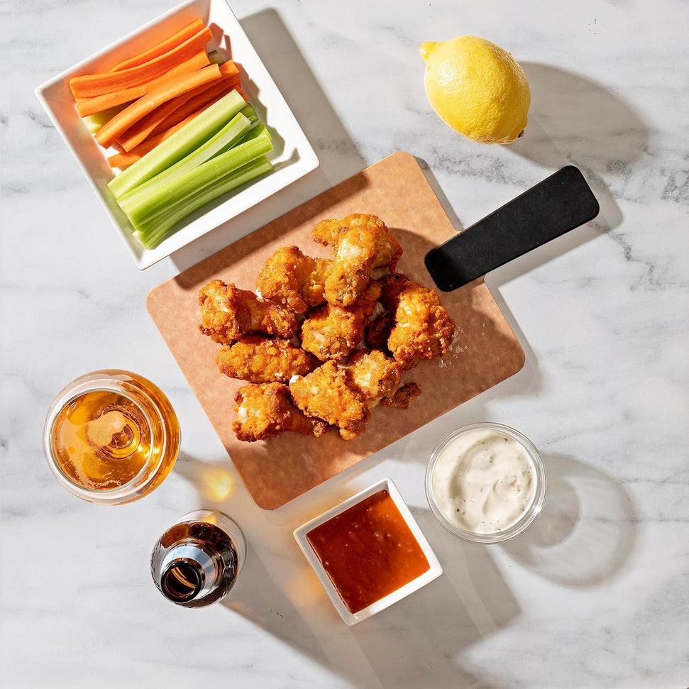 Epicurean - 14" × 7.5" Handy Plus Series Cut & Serve Board, Natural/Slate with 1/4" Profile - 008-S14070102