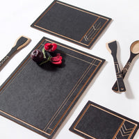 Epicurean - 9.75" × 6.875" Frank Lloyd Wright® Cut & Serve Boards Cutting Board, Slate/Natural with 1/4" Profile - 555-10070201FLW