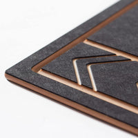 Epicurean - 9.75" × 6.875" Frank Lloyd Wright® Cut & Serve Boards Cutting Board, Slate/Natural with 1/4" Profile - 555-10070201FLW