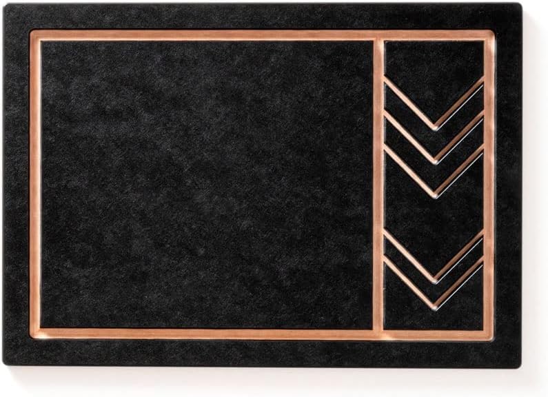 Epicurean - 9.75" × 6.875" Frank Lloyd Wright® Cut & Serve Boards Cutting Board, Slate/Natural with 1/4" Profile - 555-10070201FLW