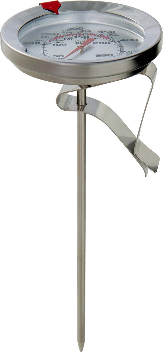 Escali - 5.5" Stainless Steel Deep Frying & Candy Thermometer With Pot Clip - AHC1