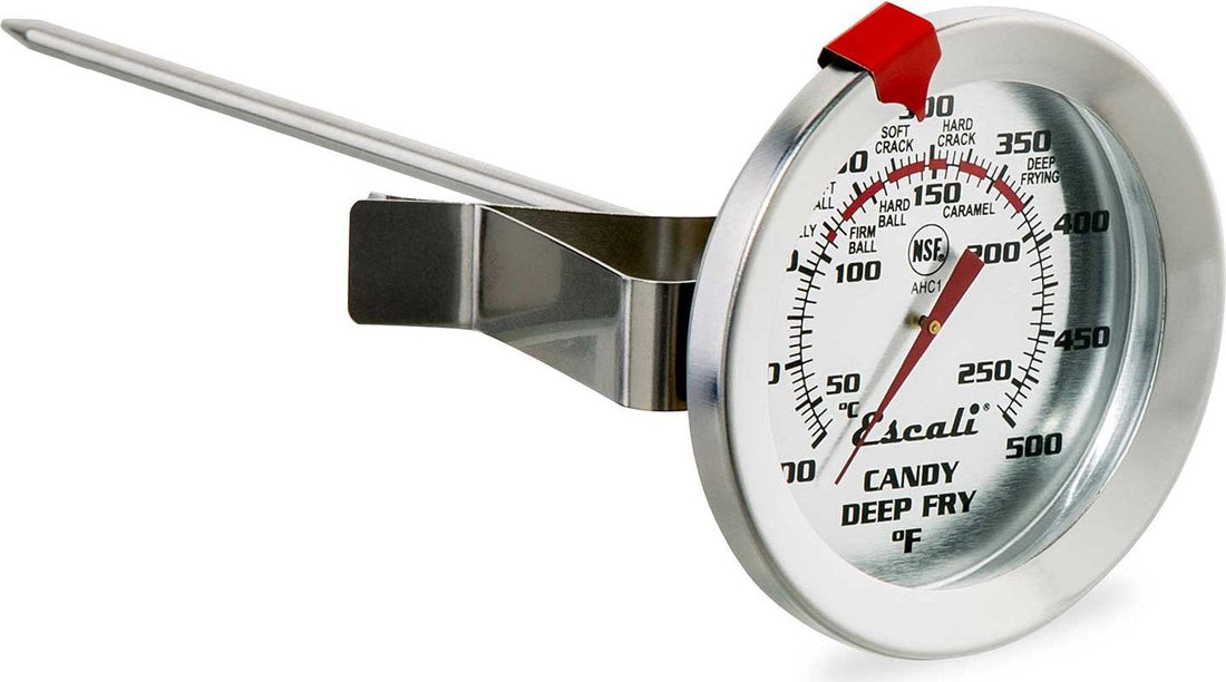 Escali - 5.5" Stainless Steel Deep Frying & Candy Thermometer With Pot Clip - AHC1