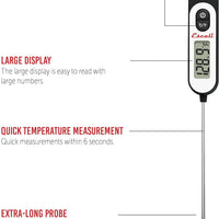 Escali - 5.6" Long Stem Black Digital Thermometer - DH9-B