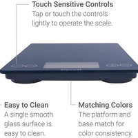 Escali - Arti Glass Blue Mirage Kitchen Scale - 157BM