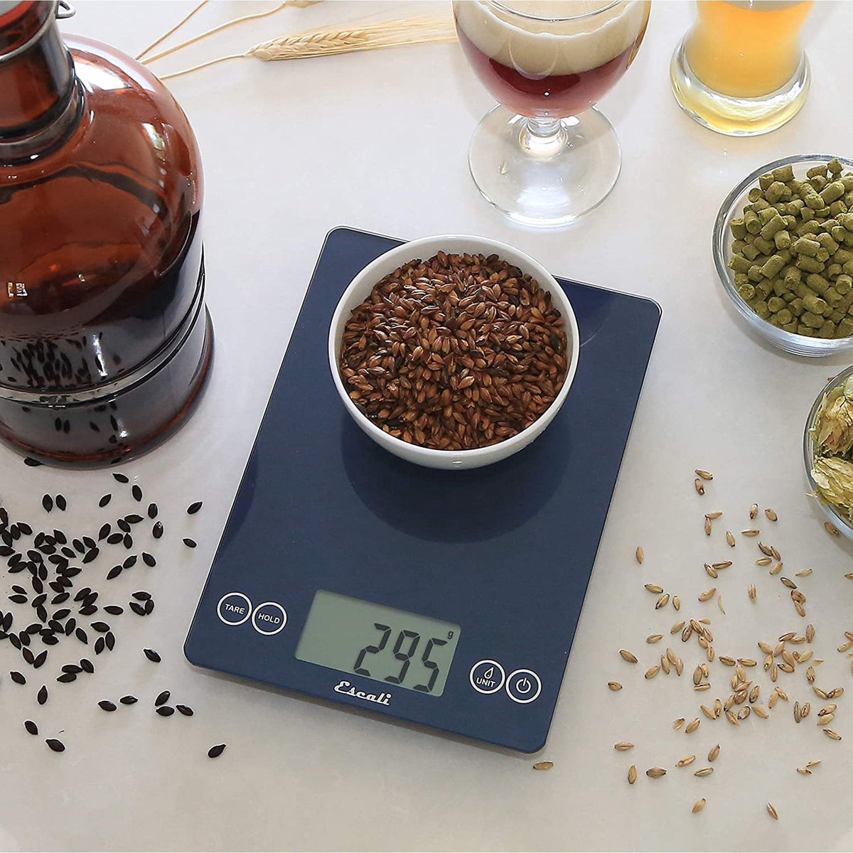 Escali - Arti Glass Blue Mirage Kitchen Scale - 157BM