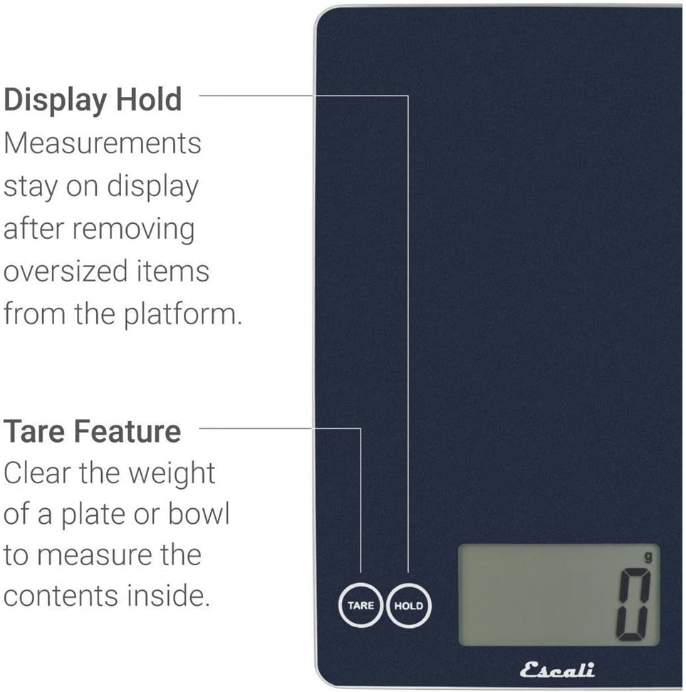 Escali - Arti Glass Blue Mirage Kitchen Scale - 157BM