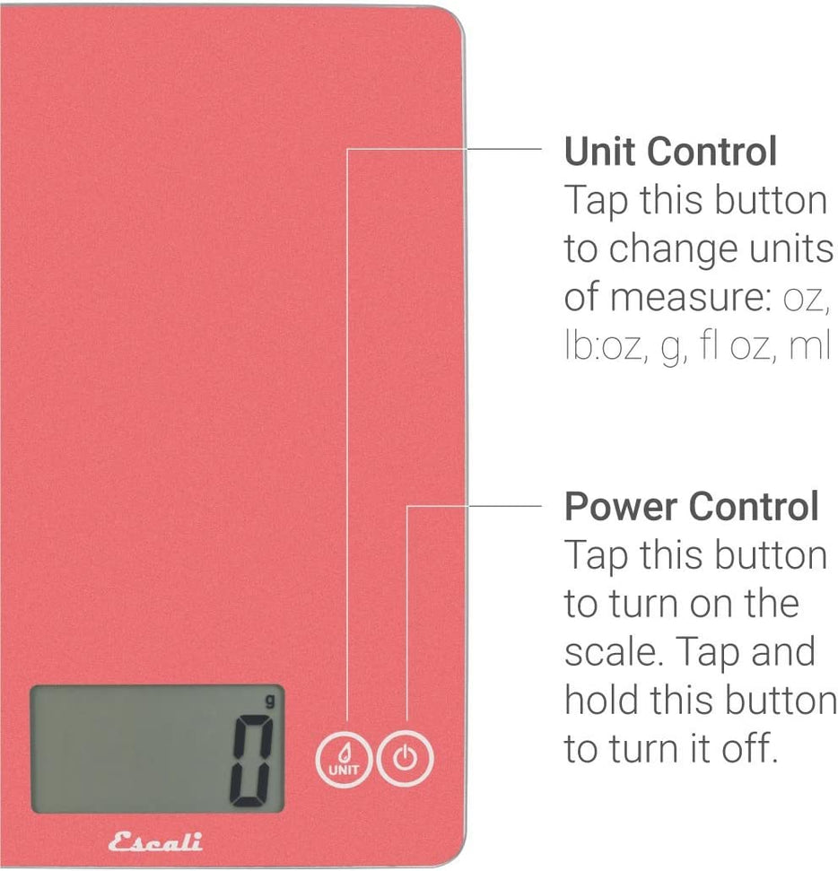 Escali - Arti Glass Desert Rose Kitchen Scale - 157DR