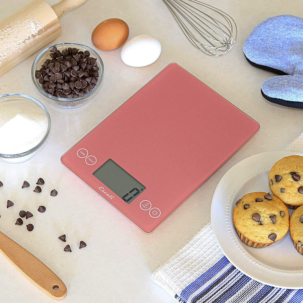 Escali - Arti Glass Desert Rose Kitchen Scale - 157DR