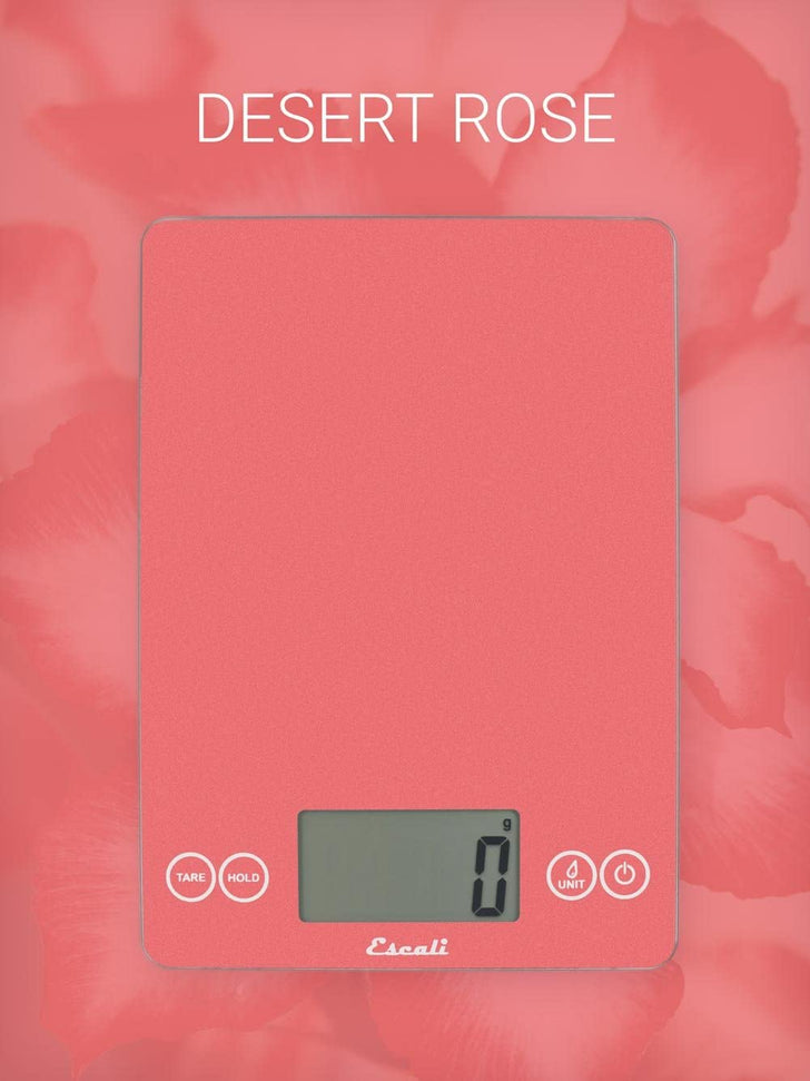 Escali - Arti Glass Desert Rose Kitchen Scale - 157DR