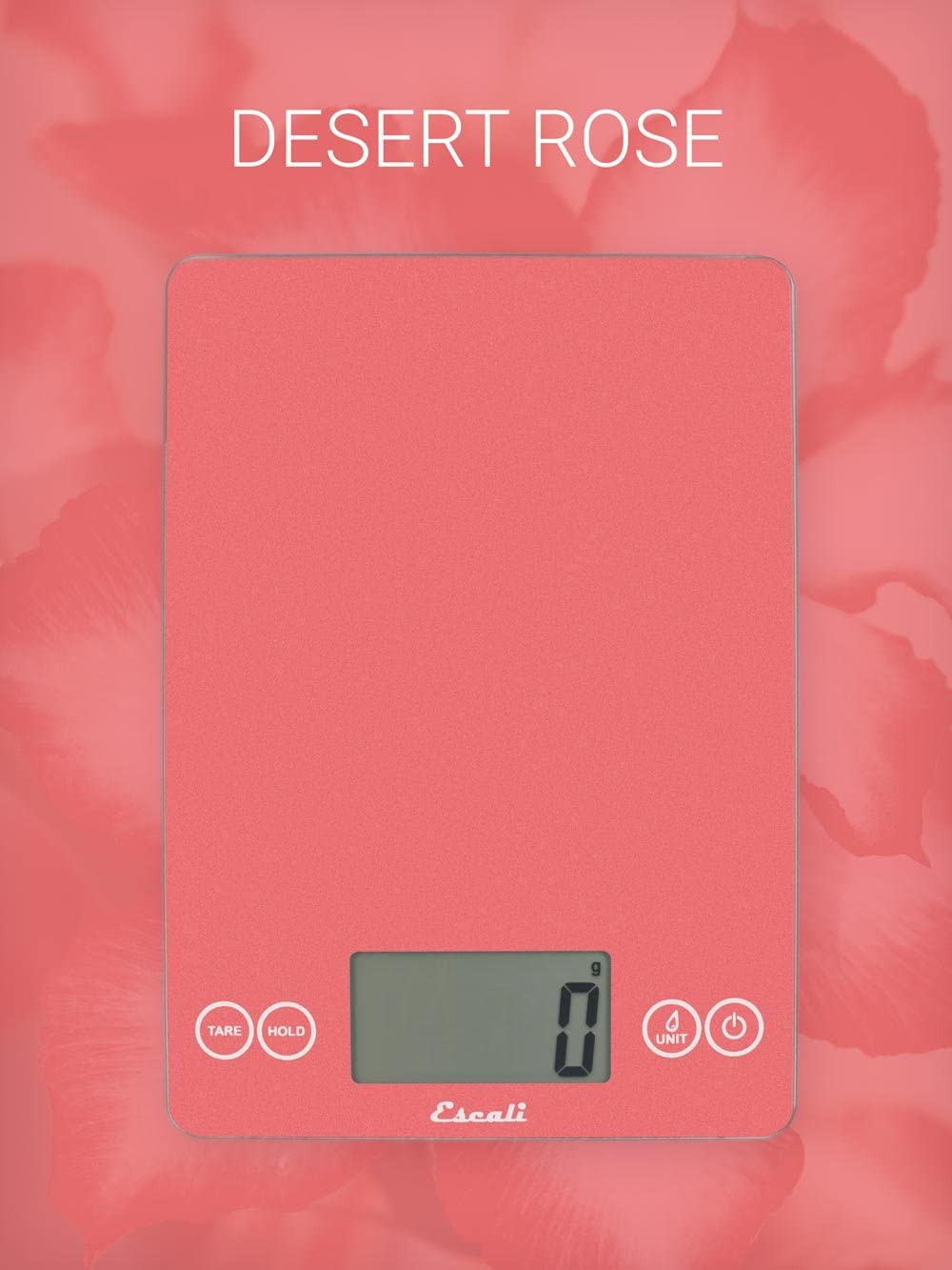 Escali - Arti Glass Desert Rose Kitchen Scale - 157DR