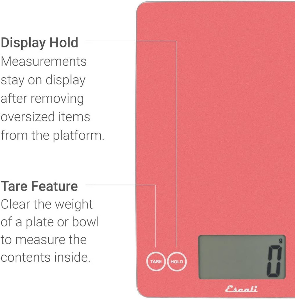 Escali - Arti Glass Desert Rose Kitchen Scale - 157DR
