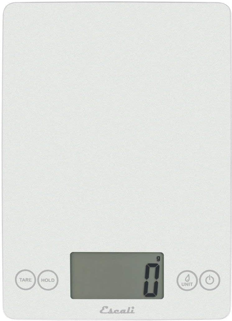 Escali - Arti Glass Frost White Kitchen Scale - 157FW