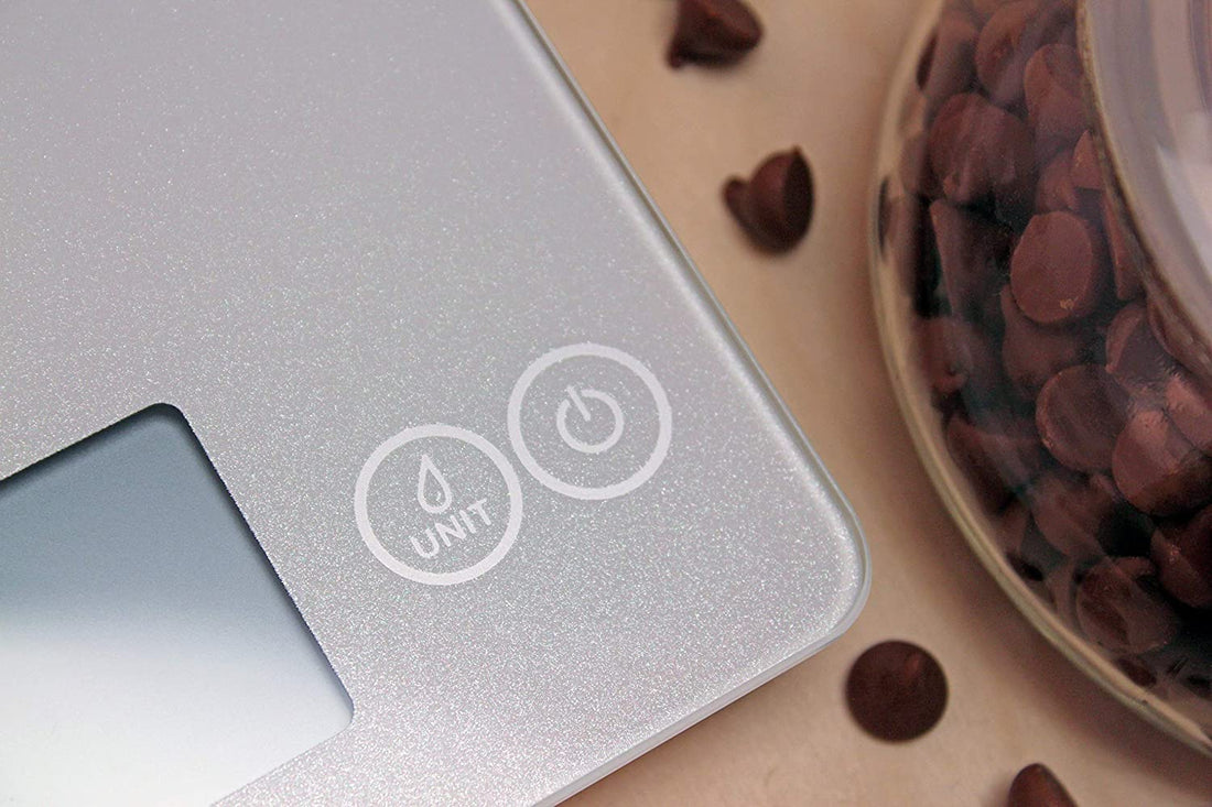 Escali - Arti Glass Frost White Kitchen Scale - 157FW