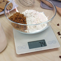 Escali - Arti Glass Frost White Kitchen Scale - 157FW