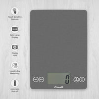 Escali - Arti Glass Grey Storm Kitchen Scale - 157GS