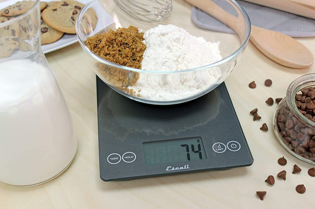 Escali - Arti Glass Grey Storm Kitchen Scale - 157GS