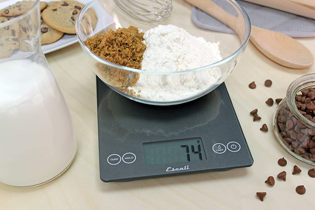 Escali - Arti Glass Grey Storm Kitchen Scale - 157GS