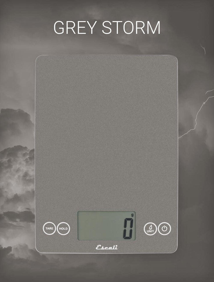 Escali - Arti Glass Grey Storm Kitchen Scale - 157GS