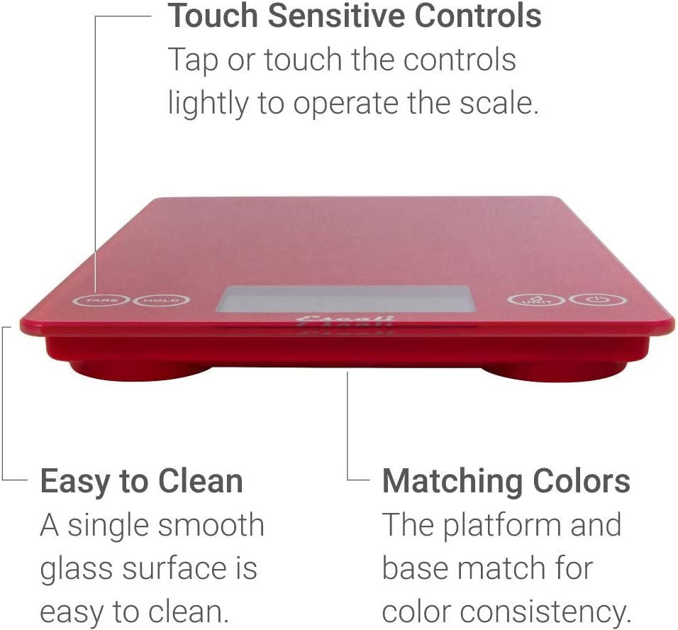Escali - Arti Glass Rio Red Kitchen Scale - 157R2