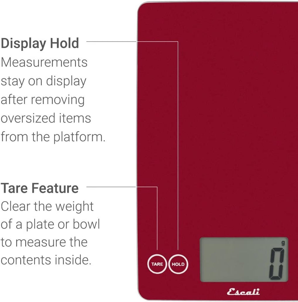 Escali - Arti Glass Rio Red Kitchen Scale - 157R2