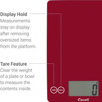 Escali - Arti Glass Rio Red Kitchen Scale - 157R2