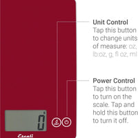Escali - Arti Glass Rio Red Kitchen Scale - 157R2