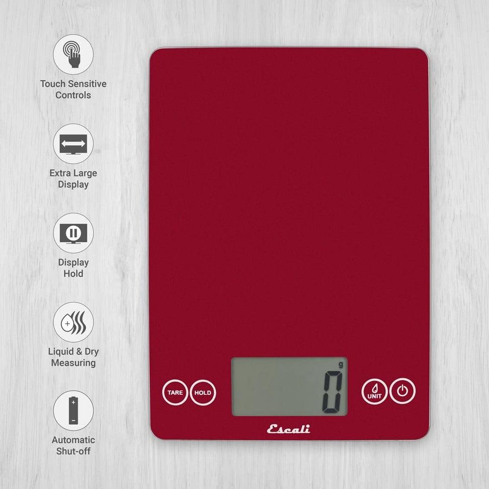 Escali - Arti Glass Rio Red Kitchen Scale - 157R2