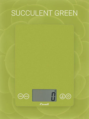 Escali - Arti Glass Succulent Green Kitchen Scale - 157SCG