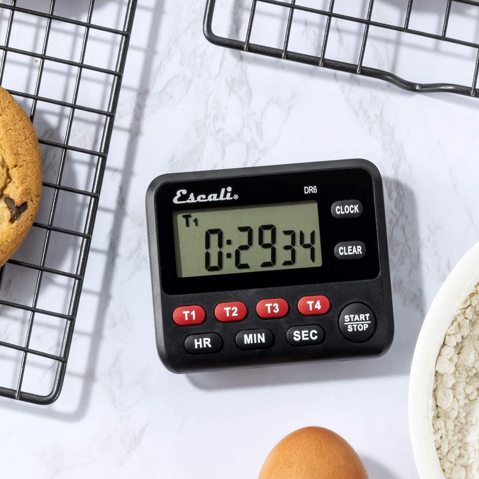 Escali - Black Four Event Digital Timer - DR6