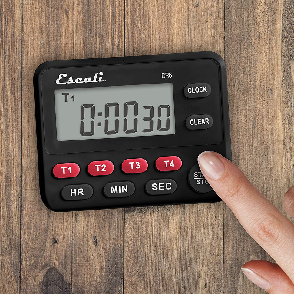 Escali - Black Four Event Digital Timer - DR6