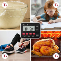 Escali - Black Four Event Digital Timer - DR6