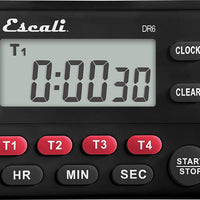 Escali - Black Four Event Digital Timer - DR6