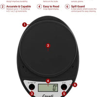 Escali - Black Primo Digital Scale - P115CH