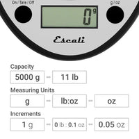 Escali - Black Primo Digital Scale - P115CH